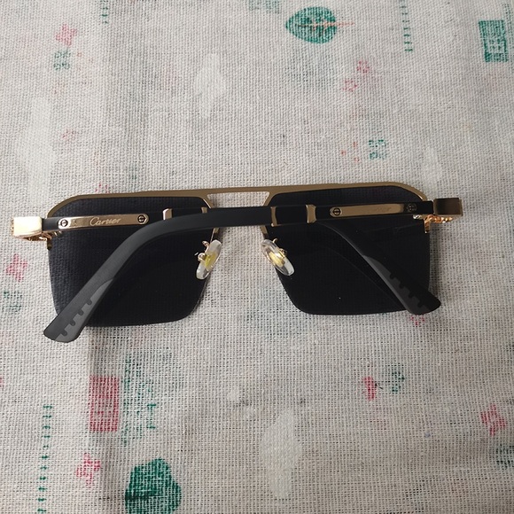 Cartier Sunglasses Gold frame Eyeglasses Black - Picture 3 of 12